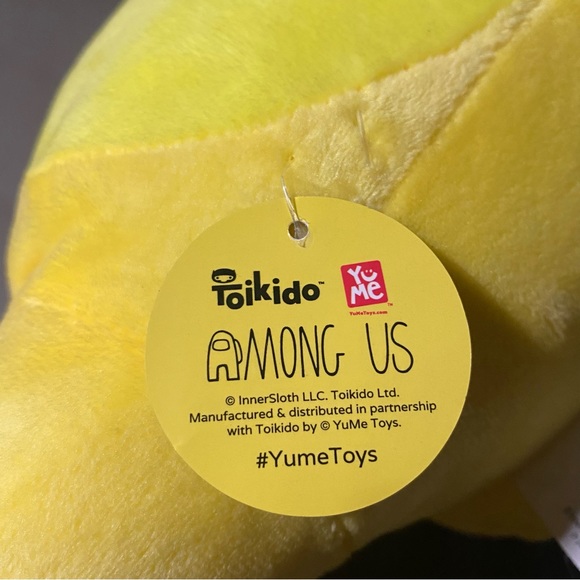 Official Among Us Toikido Yellow Crewmate w/ Plant Sprout Hat 12” Plush - Picture 5 of 9
